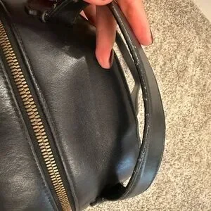 Gucci | Bags | Gucci Black Chevron Backpack With Gold Logo  display picture 1
